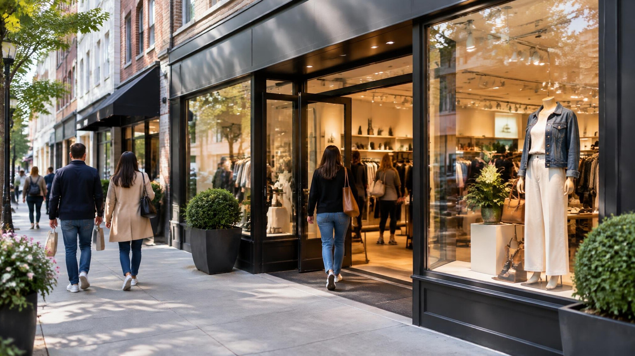 city retail area