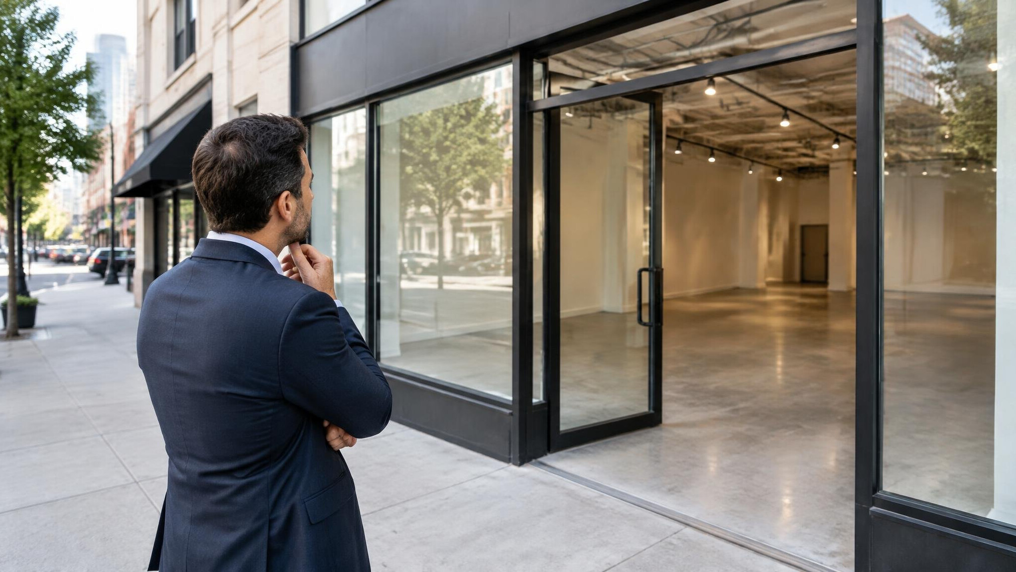 business owner choosing location